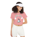 Kawaii Unicorn with rainbows Short-Sleeve Crop Polo Shirt-Heavyweight 225g