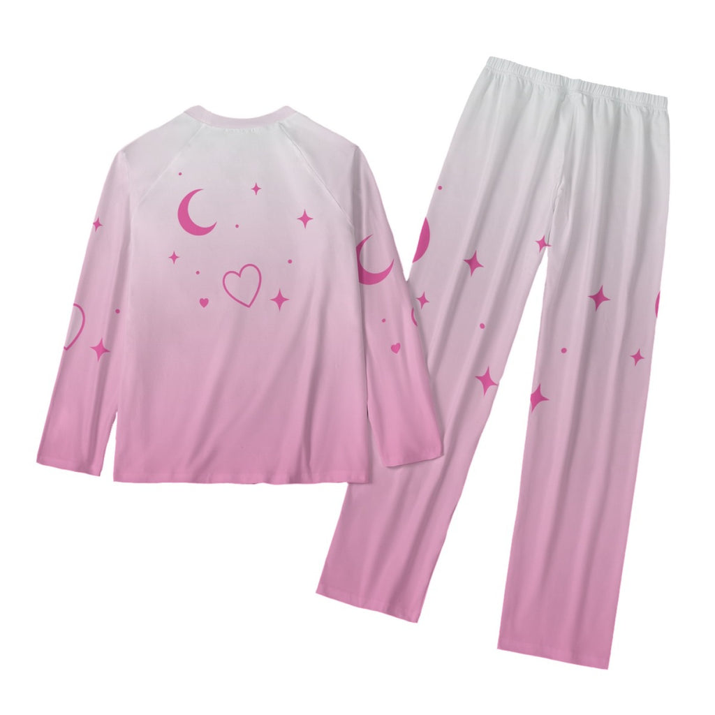 Pink Sleepy Cat Pajama Set