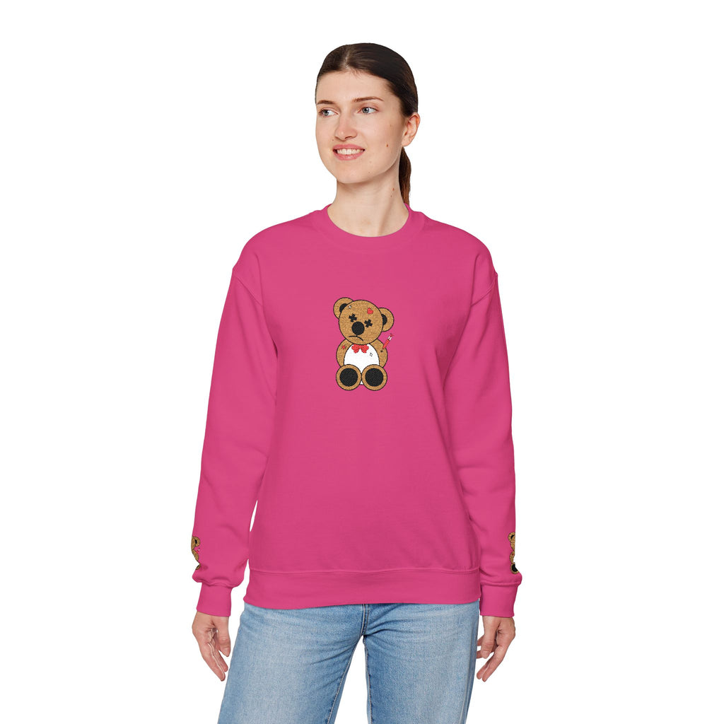 Embroidered Little Teddy Bear Crewneck Sweatshirt