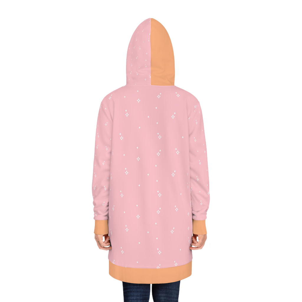 Kawaii Tiger Women's Hoodie Dress, Tiger Print Hooded Sweatshirt Dress, Cute Animal Graphic Pullover Dress, Japanese Kawaii Fashion