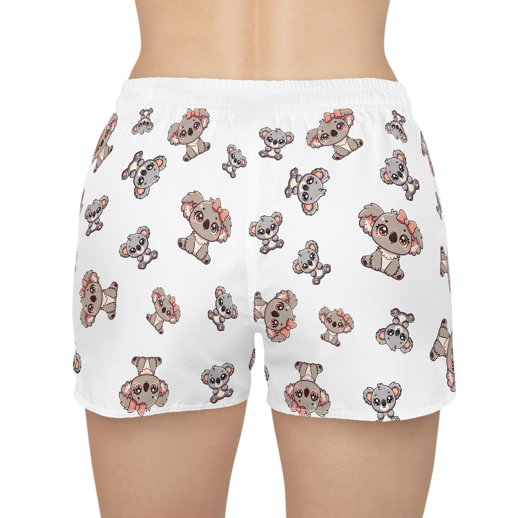 Cozy Koalas Casual Shorts, Cute Animal Print Lounge Wear, Comfy Women's Pajama Bottoms, Sleepwear Gift for Her, Summer Lounge Shorts