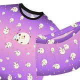 Pajama Set - Cute Panda Print Short PJ Set - Women's Sleepwear - Lounge Set