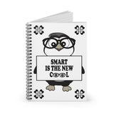 Ruled Line Notebook - Smart Is the New Cool Penguin Stationery