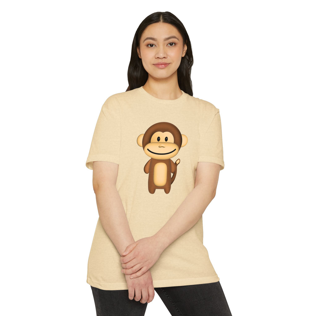 Kawaii Monkey T-shirt - Unisex CVC Jersey