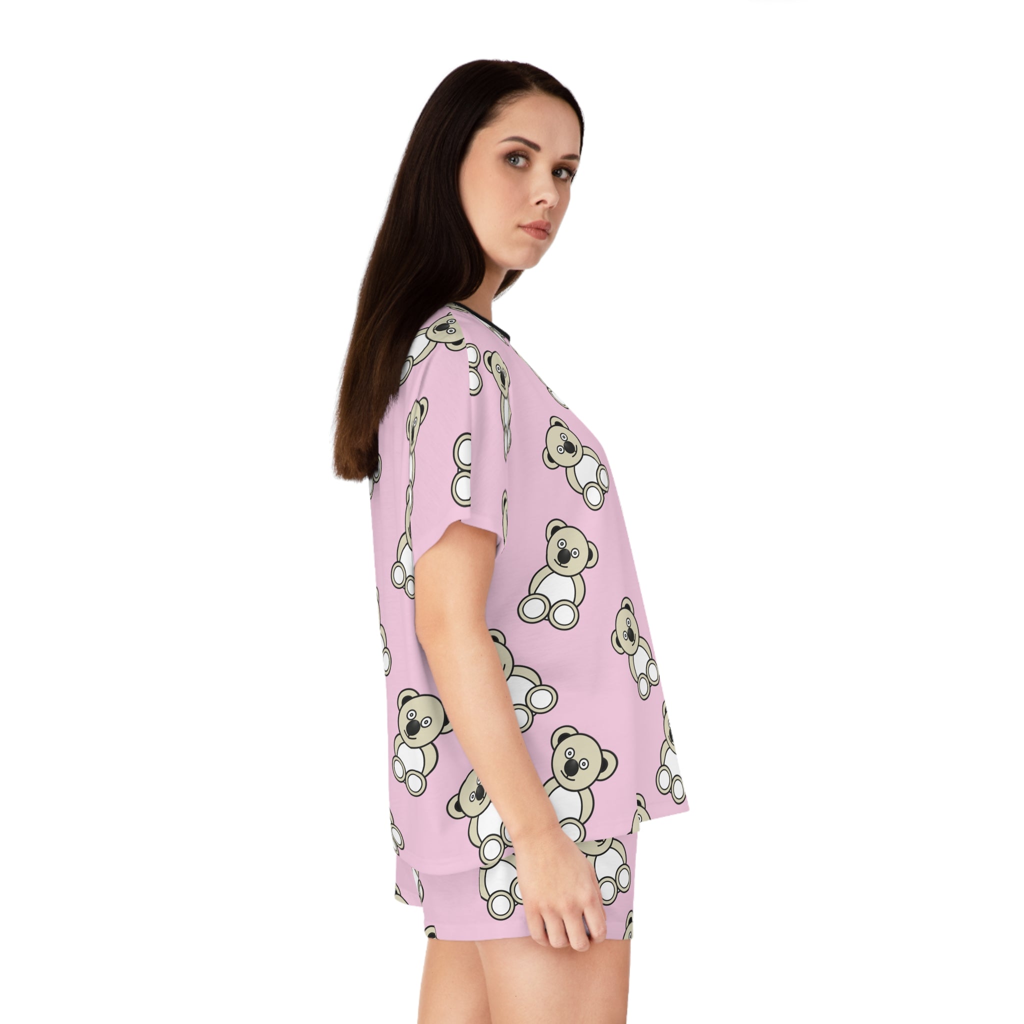 Cute Bears Pajama Set, Women's Sleepwear, Short PJ Set, Matching Pajamas, Lounge Set