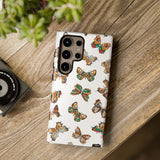 Butterflies Tough Cases, Phone Case, Protective Cover, Butterfly Pattern, Gift for Her, Unique Phone Accessory