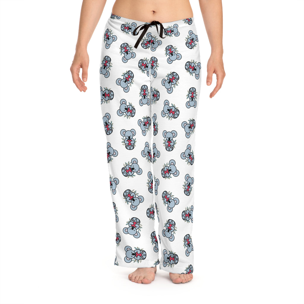 Cozy Coala Bear Print Women's Pajama Pants, Relaxing Loungewear, Sleep Pants for Cozy Nights, Cute Gift for Her, Holiday Sleepwear