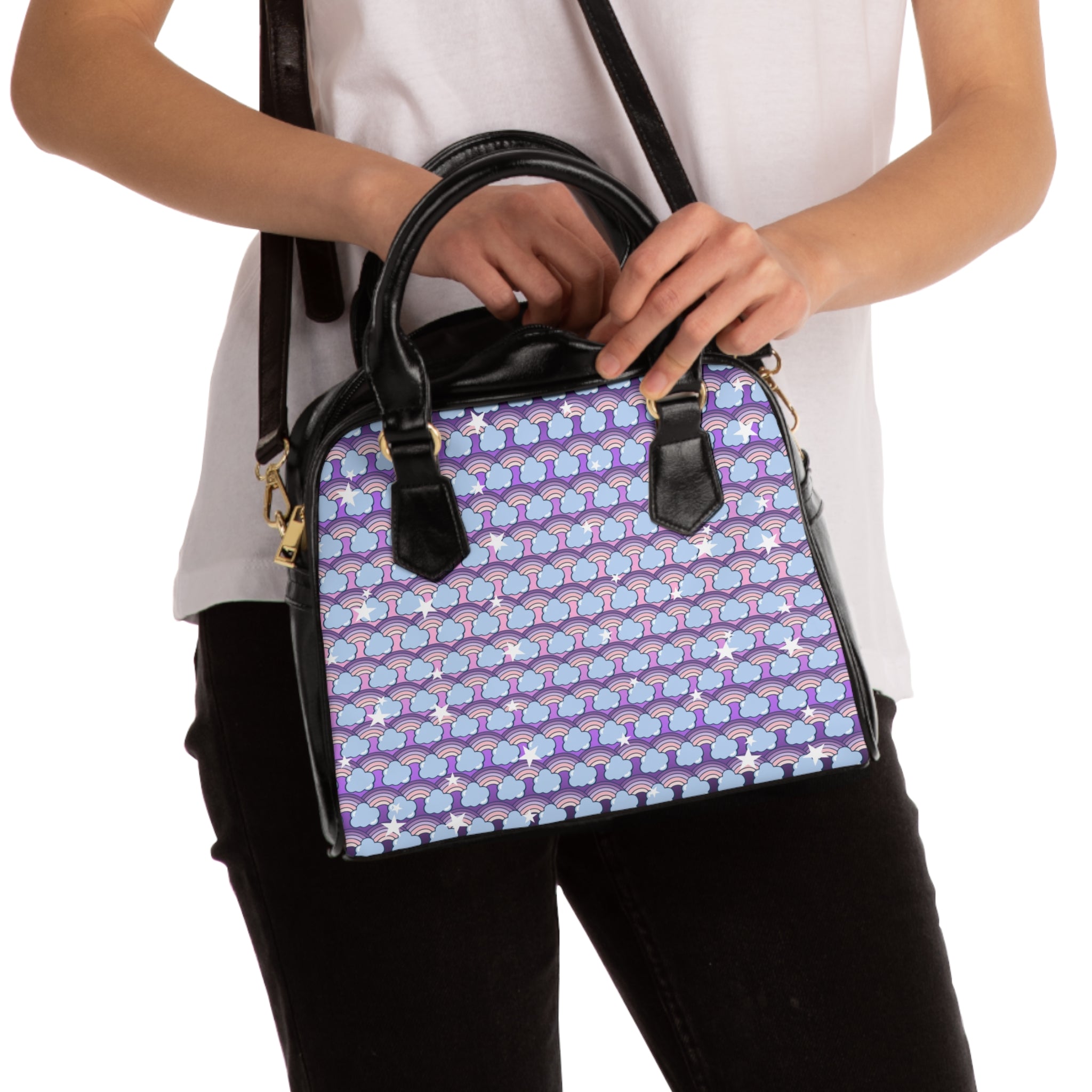 Pastel Rainbow Fantasy Shoulder Bag - Colorful Crossbody Handbag - Women's Fashion Tote