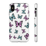 Butterfly Pattern White Background Tough Cases