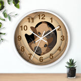 Squirrels in tree heart Wall Clock, Nature Lover Gift, Rustic Home Decor, Unique Wooden Clock, Forest Animal Art, Cute Woodland Design