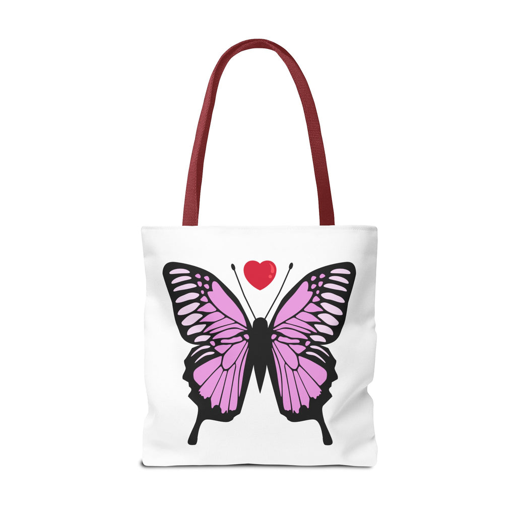 Pink Butterfly Tote Bag - Feminine Floral Design