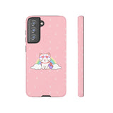 Kawaii Cat Rainbow Tough Cases, Cute Kitty Phone Cover, Protective Phone Case, Adorable Cat Lover Gift, Fun Rainbow Cat Phone Accessories