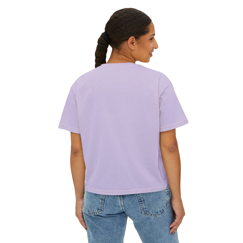 Kawaii Hedgehog Boxy Tee - Women's Graphic T-Shirt