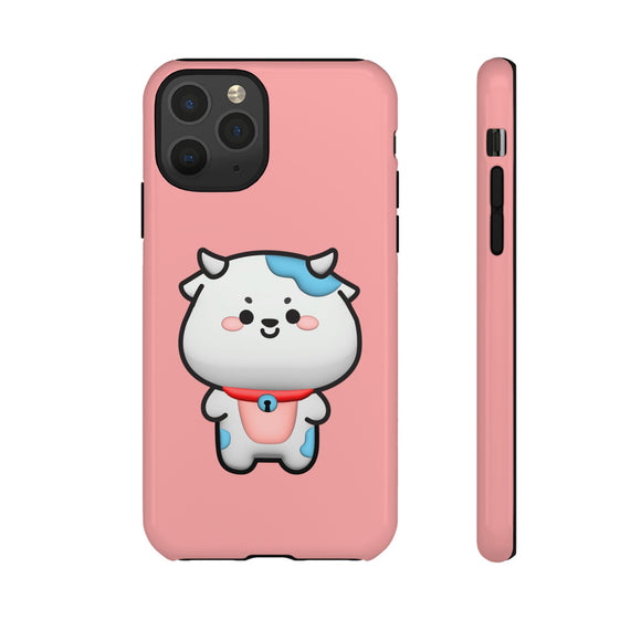 Kawaii Cow Tough Cases - Cute Animal Phone Cover for iPhone Galaxy Pixel, Cow Lover Gift, Animal Print Phone Case, Protective Smartphone