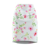 Blooming Grace Floral Skirt - Women's Pencil Skirt - Flower Patterned Skirt