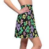 Groovy Bloom Skater Skirt - Floral Women's Skater Skirt