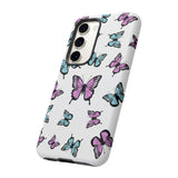 Butterfly Pattern White Background Tough Cases