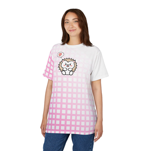 Love Hedge Unisex Tee - Valentine's Day Cute Hedgehog Graphic Shirt