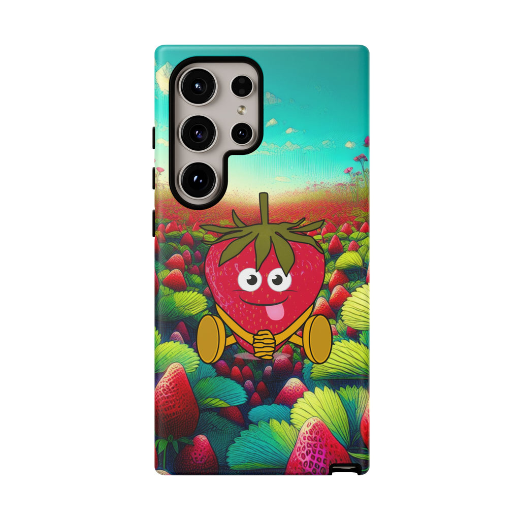 Cute Strawberry in the strawberry fields Tough Cases