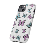 Butterfly Pattern White Background Tough Cases