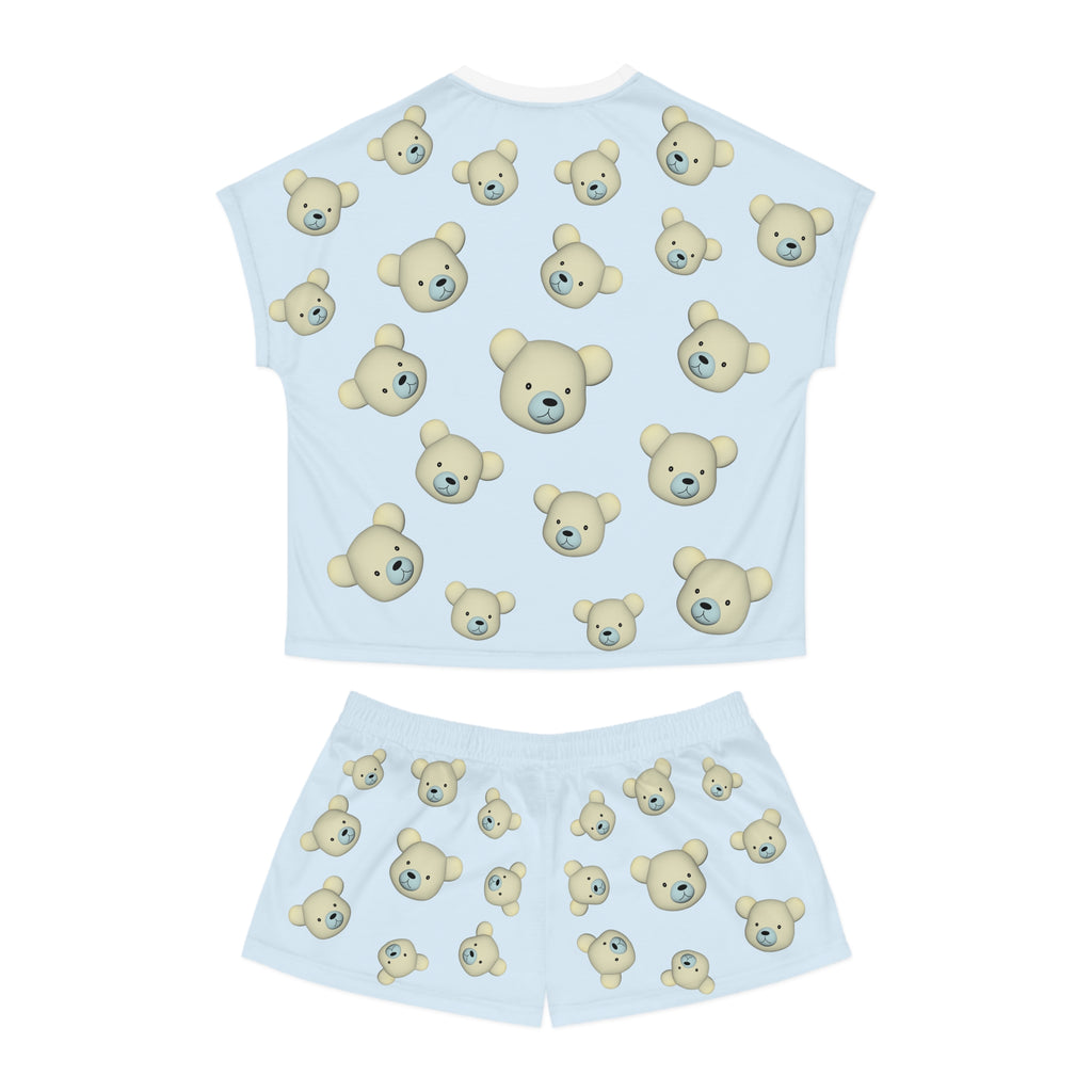 Bear Garden Women's Pajama Set, Cute Bear Print Shorts and Top, Cozy Sleepwear, Matching PJ Set, Woodland Animal Design