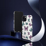 Butterfly Pattern White Background Tough Cases