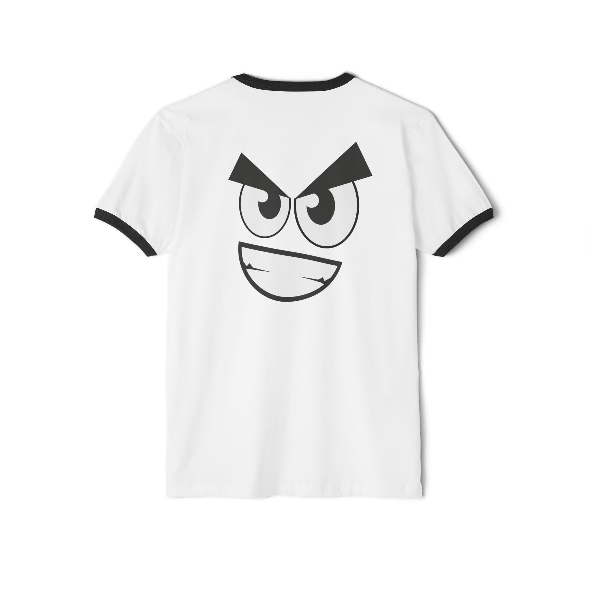 Sinister Smirk Ringer Tee - Evil Grin Goth T-Shirt