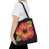 Poppy Tote Bag - Floral Canvas Shoulder Bag for Women, Flower Printed Grocery Tote, Reusable Shopping Handbag, Eco-Friendly Beach Bag, Gift