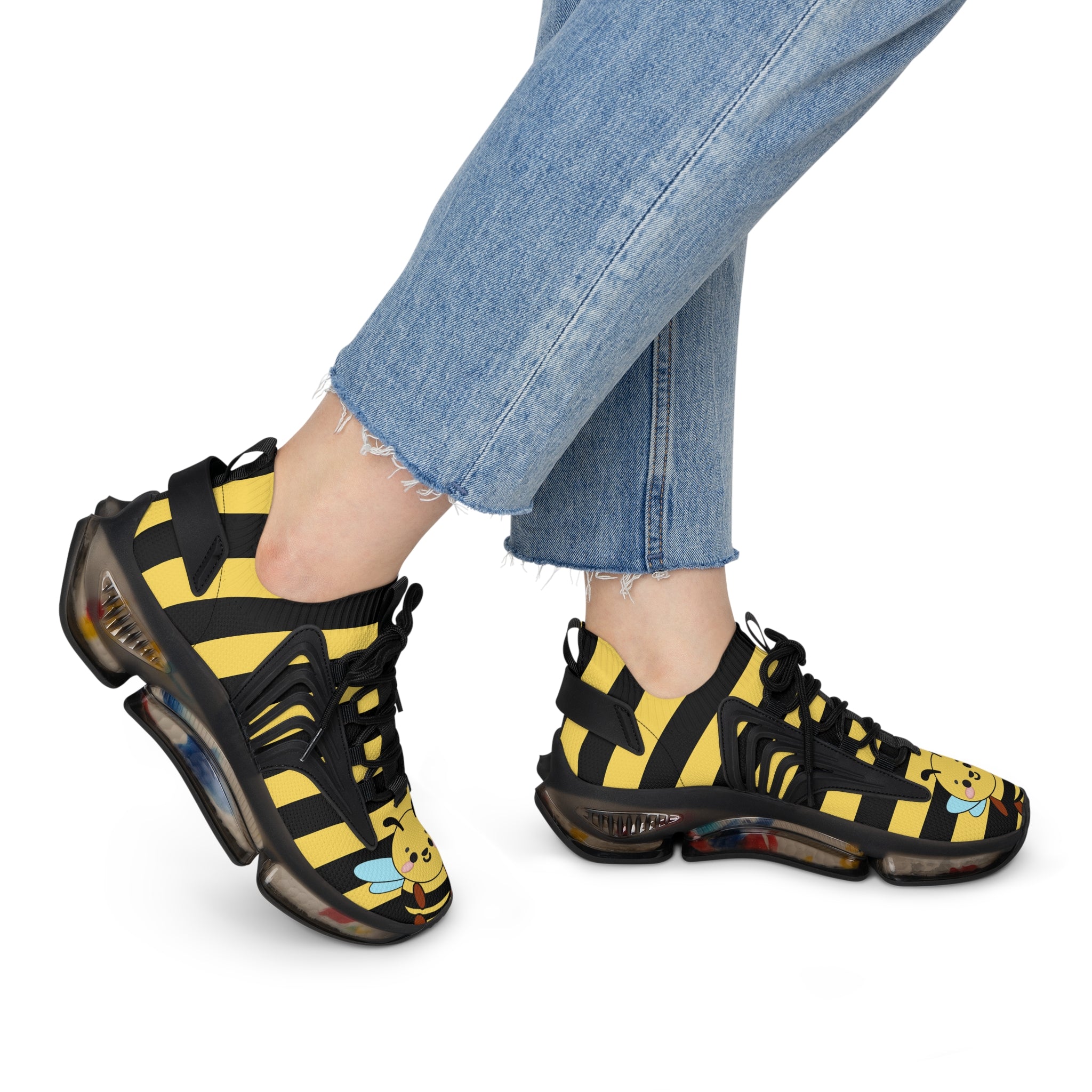 Kawaii Bee Sneakers - Cute Women's Shoes - Unique Footwear -Trendy Sneakers