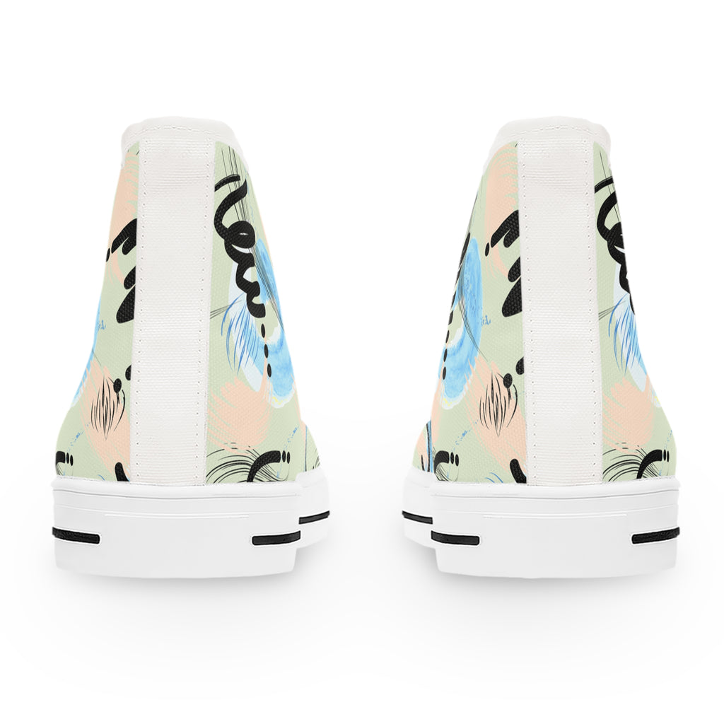 Abstract Art High Top Sneakers