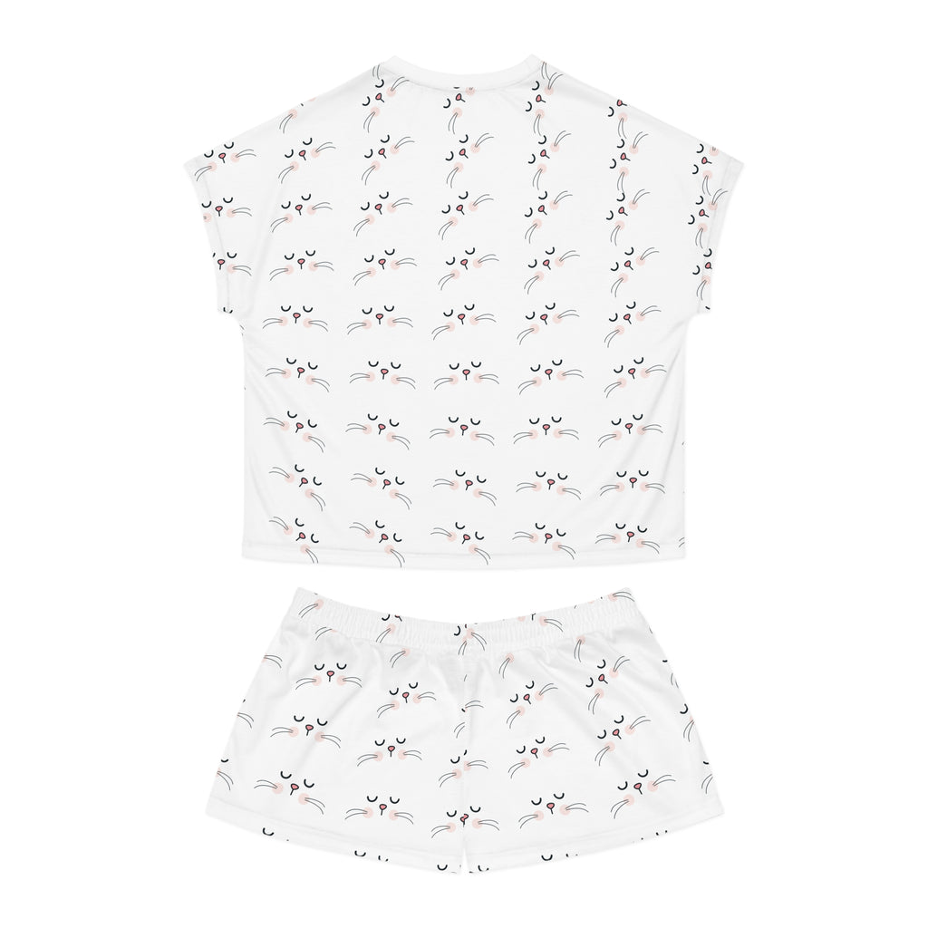 Sleepy Whiskers Pajama Set - Cute Pajama Set for Women - Short Pajamas - Sleepwear Set