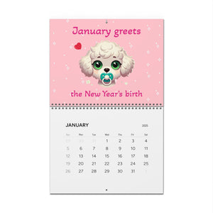 Cute Wall Calendars (2025) - Monthly Planner, Yearly Agenda, Office Decor, Gift for Students, Home Organization