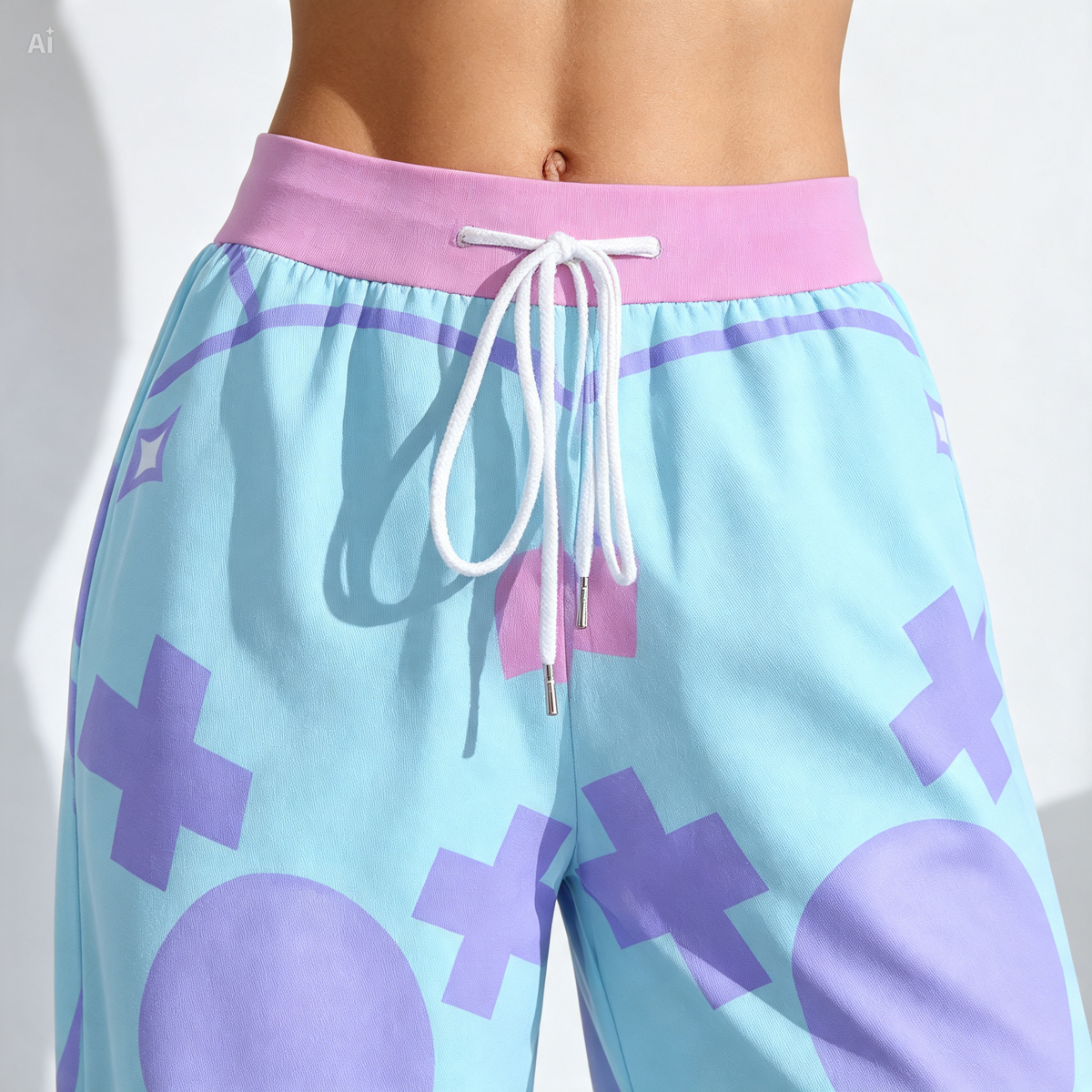 Pastel Gamer Wide-Leg Pants | 290GSM