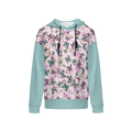 Flowers and Butterflies Pattern Women's Relaxed Fit Hoodie-Super Heavy 375g