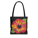 Poppy Tote Bag - Floral Canvas Shoulder Bag for Women, Flower Printed Grocery Tote, Reusable Shopping Handbag, Eco-Friendly Beach Bag, Gift