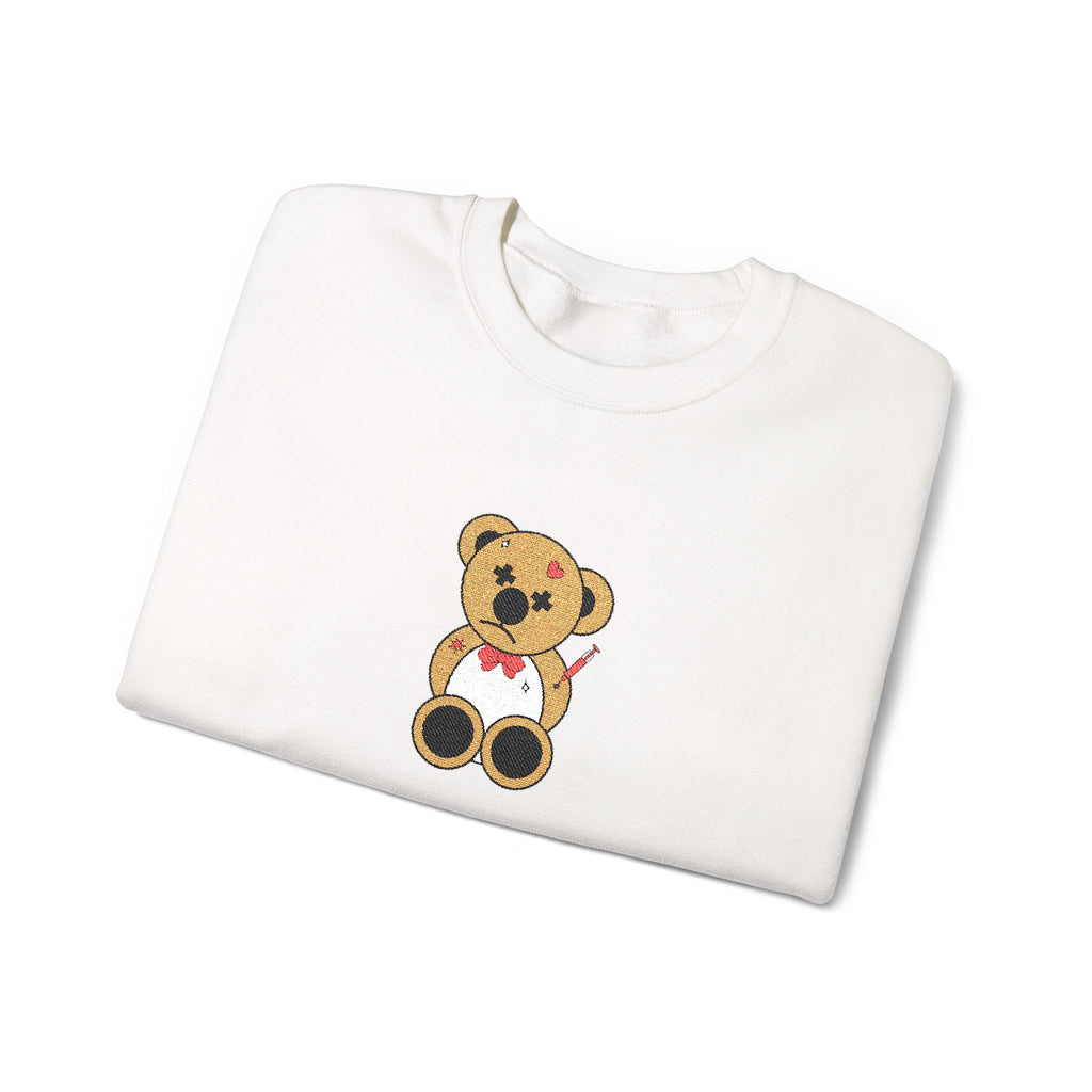 Embroidered Little Teddy Bear Crewneck Sweatshirt