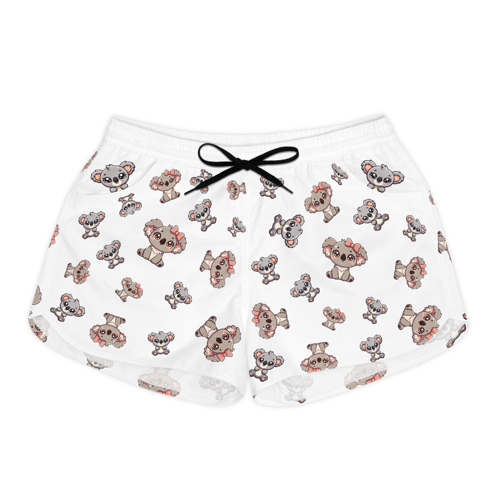 Cozy Koalas Casual Shorts, Cute Animal Print Lounge Wear, Comfy Women's Pajama Bottoms, Sleepwear Gift for Her, Summer Lounge Shorts