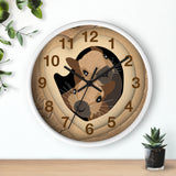 Squirrels in tree heart Wall Clock, Nature Lover Gift, Rustic Home Decor, Unique Wooden Clock, Forest Animal Art, Cute Woodland Design