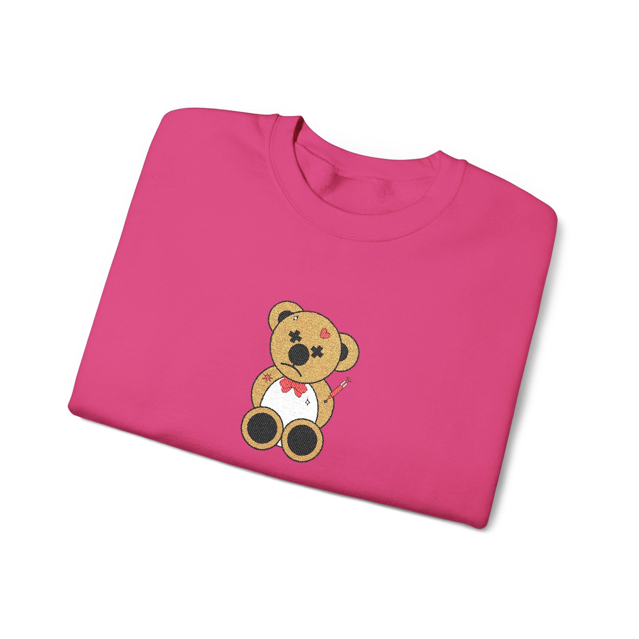 Embroidered Little Teddy Bear Crewneck Sweatshirt