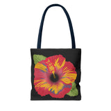 Poppy Tote Bag - Floral Canvas Shoulder Bag for Women, Flower Printed Grocery Tote, Reusable Shopping Handbag, Eco-Friendly Beach Bag, Gift