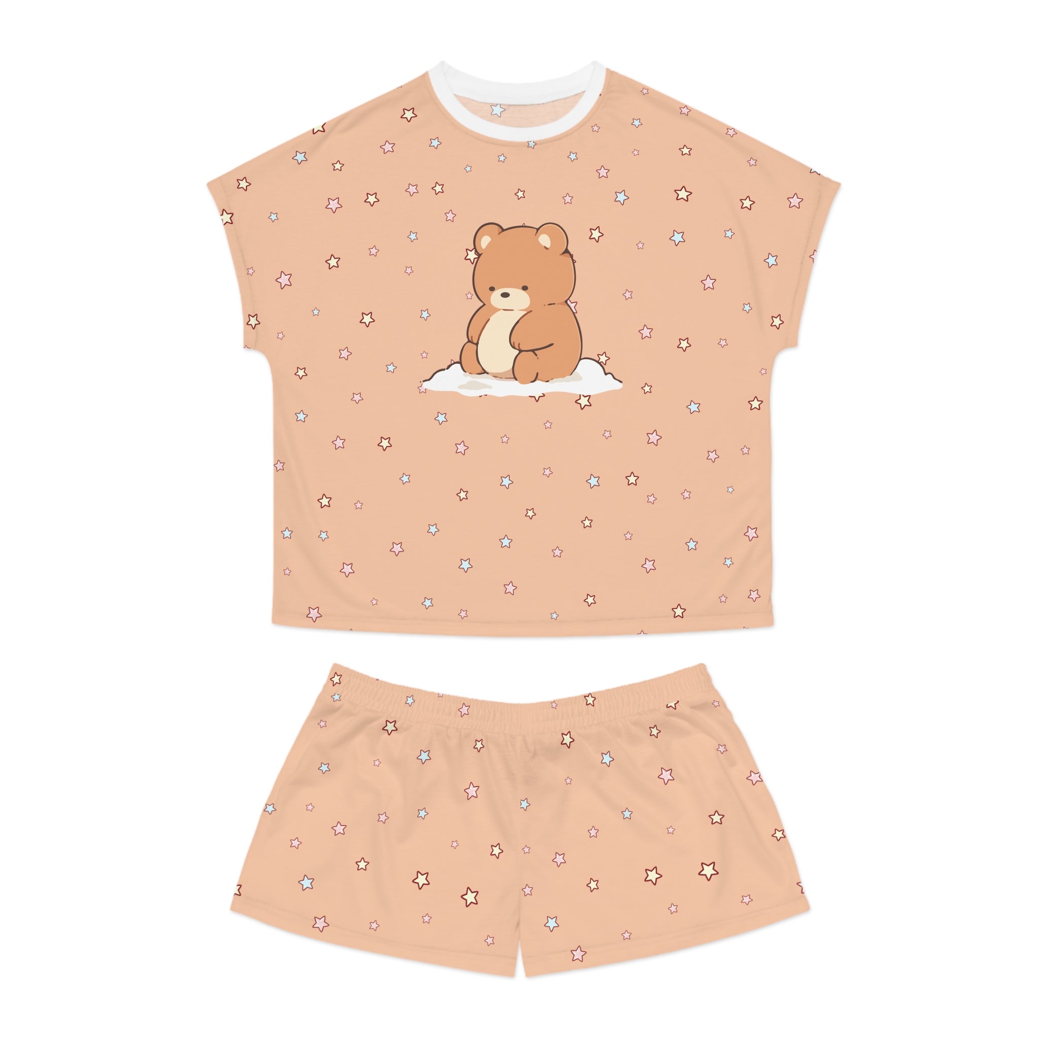 Cute Bear in the Snow Women's Pajama Set - Cute Winter Sleepwear - Cozy Loungewear