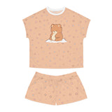 Cute Bear in the Snow Women's Pajama Set - Cute Winter Sleepwear - Cozy Loungewear