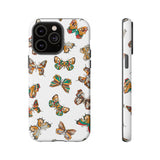 Butterflies Tough Cases, Phone Case, Protective Cover, Butterfly Pattern, Gift for Her, Unique Phone Accessory