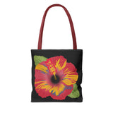 Poppy Tote Bag - Floral Canvas Shoulder Bag for Women, Flower Printed Grocery Tote, Reusable Shopping Handbag, Eco-Friendly Beach Bag, Gift