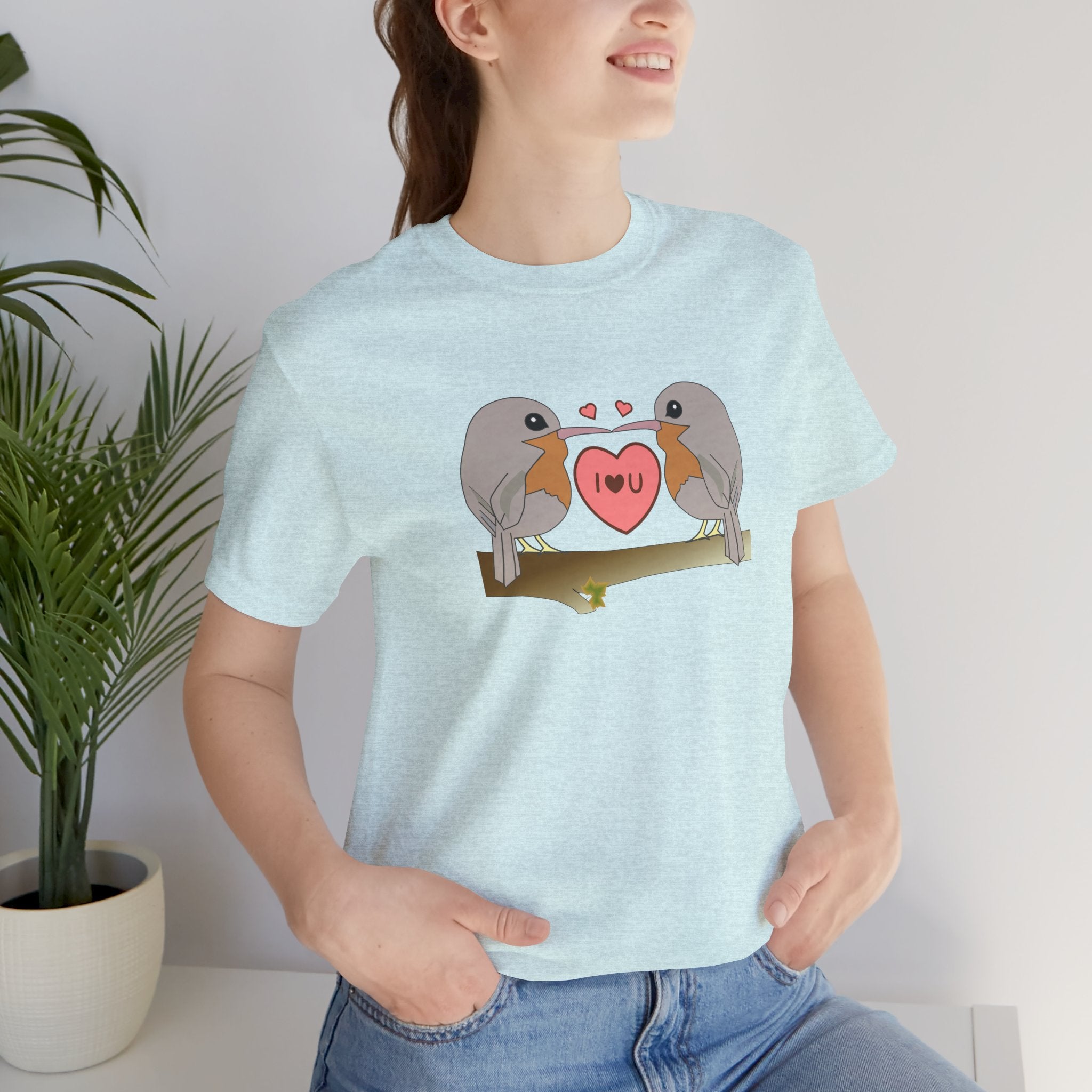 Robins in love Unisex Jersey Short Sleeve Tee