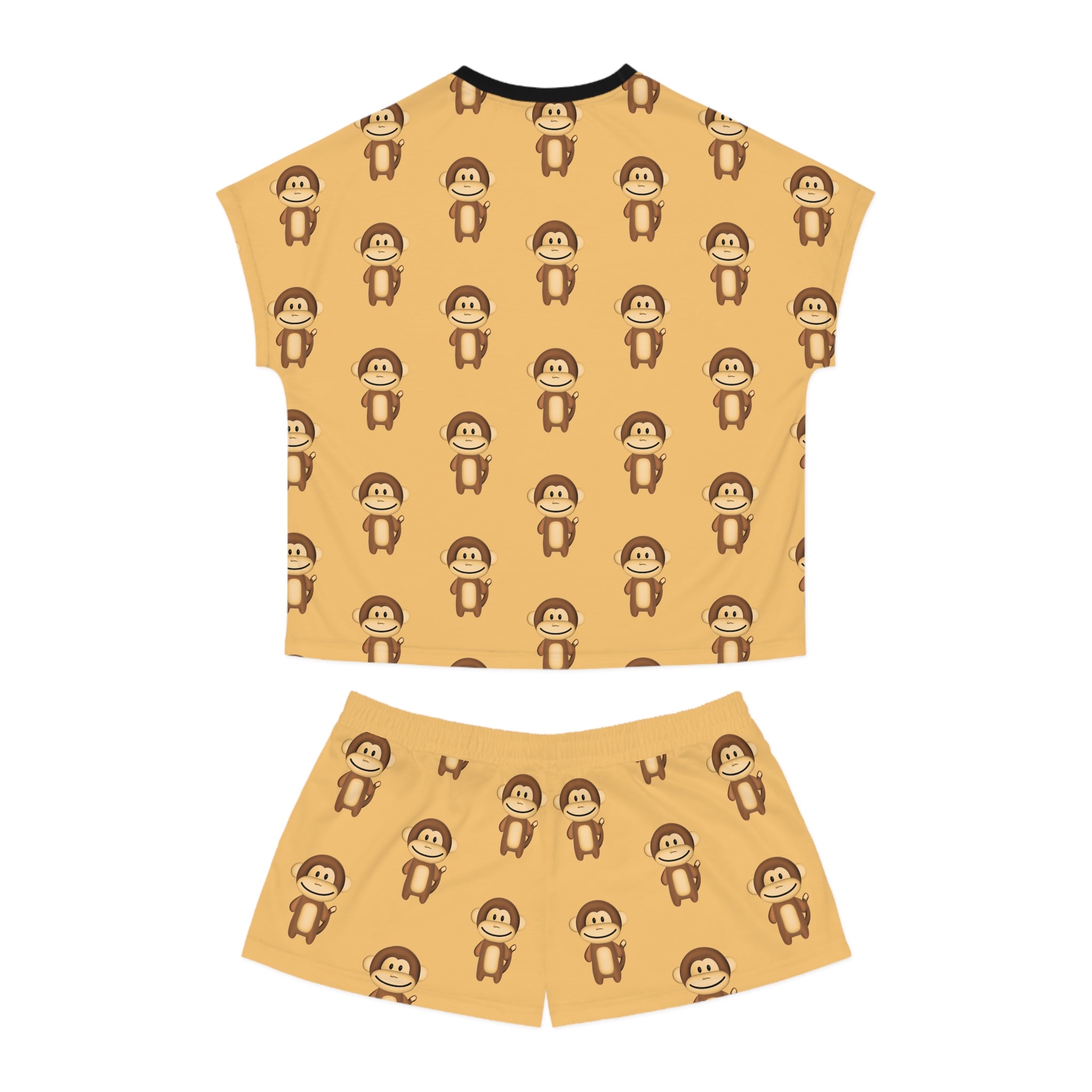 Cute Monkeys Short Pajama Set for Women - Comfy PJ's, Summer Sleepwear, Fun Lounge Wear, Funny Animal Print, Gift for Her