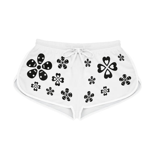 Black Flowers Women's Relaxed Shorts