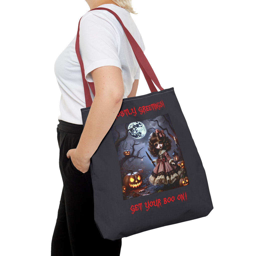Halloween Doll With a Mix of Scary and Sweet Tote Bag