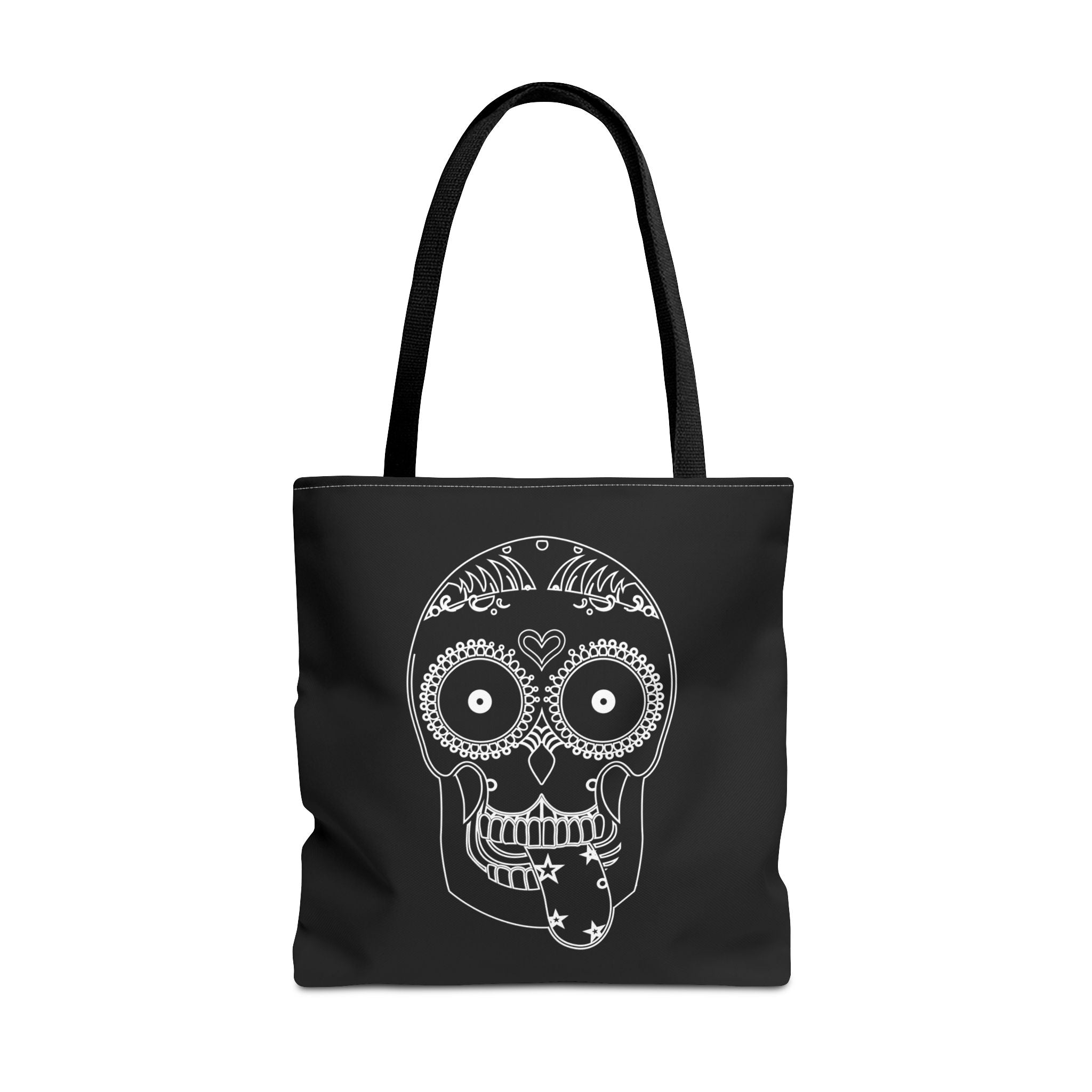 Gothic Skull Tote Bag, Halloween Bag, Spooky Shoulder Bag, Skull and Spider Grocery Tote, Gothic Handbag, Creepy Skull Purse