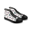 Kawaii Unicorn Women's High Top Sneakers, Cute Sneaker Shoes, Magical Fairy Tale Unicorn Footwear, Gift for Unicorn Lovers, Unicorn